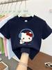 Kids Summer Cotton Cartoon T Shirt Loose Short Sleeve Round Neck Top For Boys And Girls