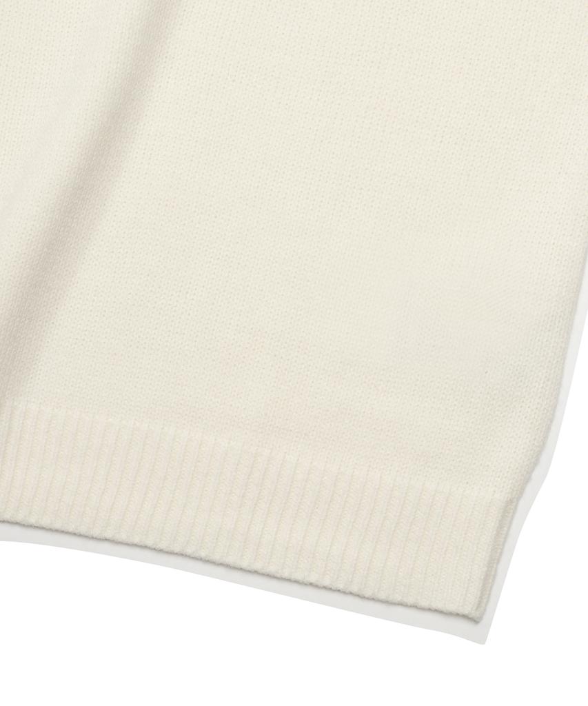 Columbia University 1754 Crown V Neck Vest Sweater Cream
