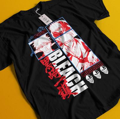 Bleach Anime T-Shirt Ichigo Bankai T-Shirt Aizen Yhwach T-Shirt Zaraki Kenpachi Shirt
