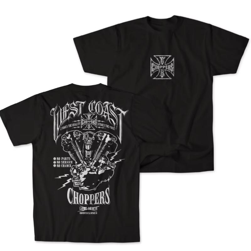Heißes West Coast Choppers Grafik Baumwoll-T-Shirt Unisex Sommer Kurzarm Modemarke T-Shirt Luxus Lässig Vintage T-Shirts 2026 Neu