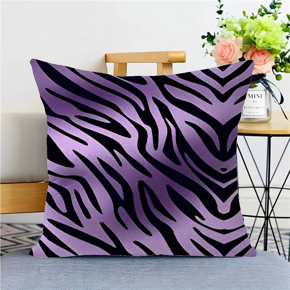 Black White Color Print Zebra Pillow Gift Home Office Decoration Bedroom Sofa Car Cushion Cover Case 45x45