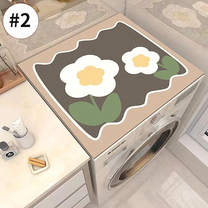Washing Machine Dust Pad Cover Waterproof Oven Microwave Fridge Top Protector Mat Coffee Drain Pad Table Placemat Kitchen Rubber