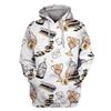 2025 autumn and winter Harajuku fashion men's hoodie casual y2k sweatshirt men's 3d printed red owl college pattern sport hoodie
