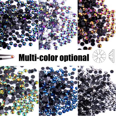 Nail Art Nail Resin Flat Bottom Drill Black Gold Violent Bear Water Cup Toy Hand Sticker Drill Diy Material