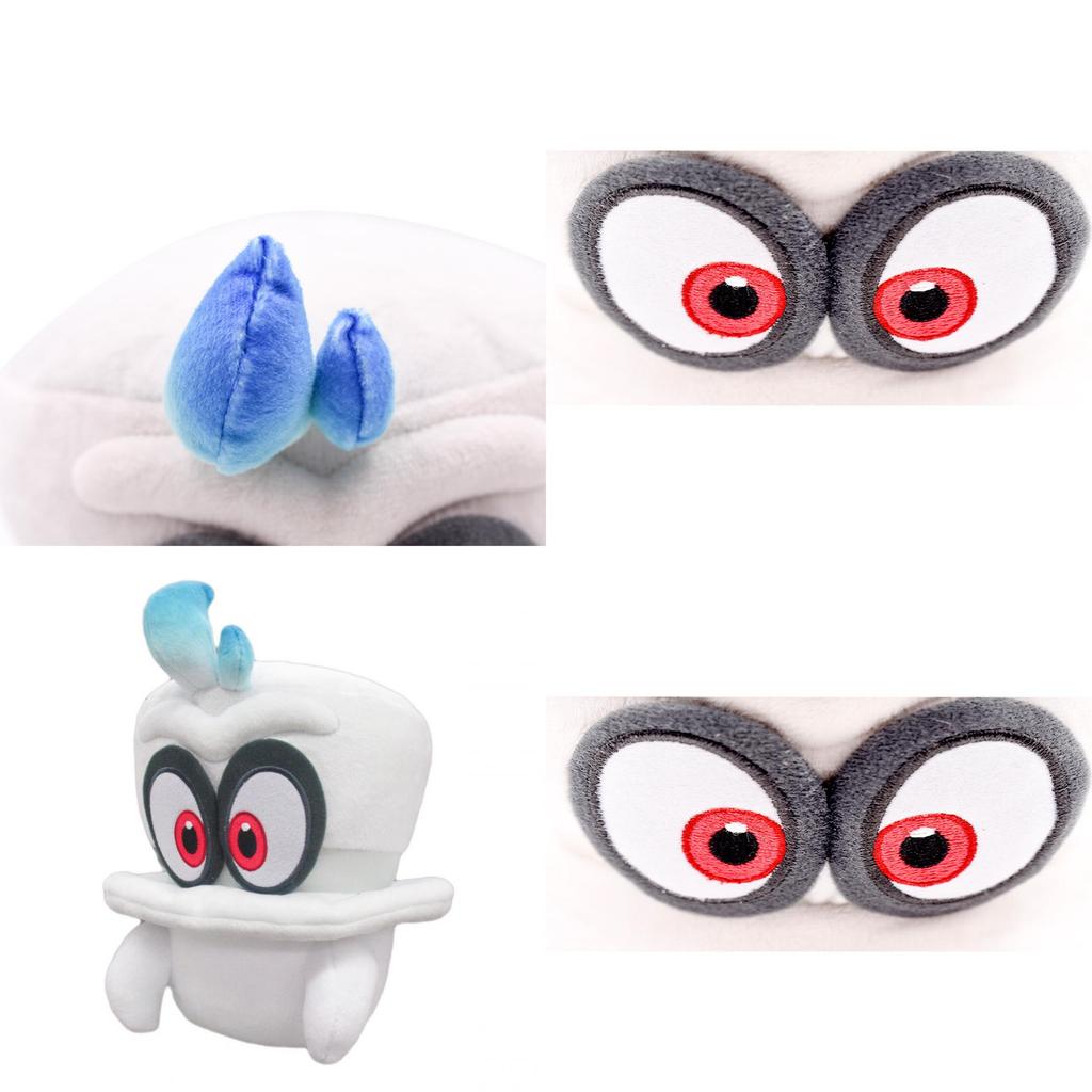 Charmantes kleines Kuscheltier Super Mario Odyssey White Cappy Normalform 8" Plüschtier für Kinder