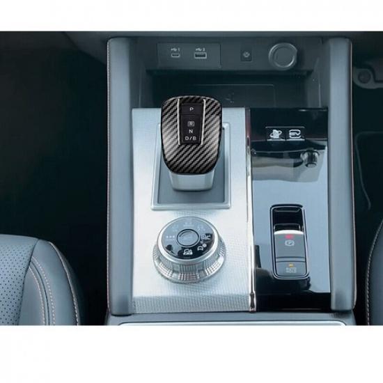 Carbon fiber Car Gear Shift Knob Cover Trim For Mitsubishi Outlander -2024