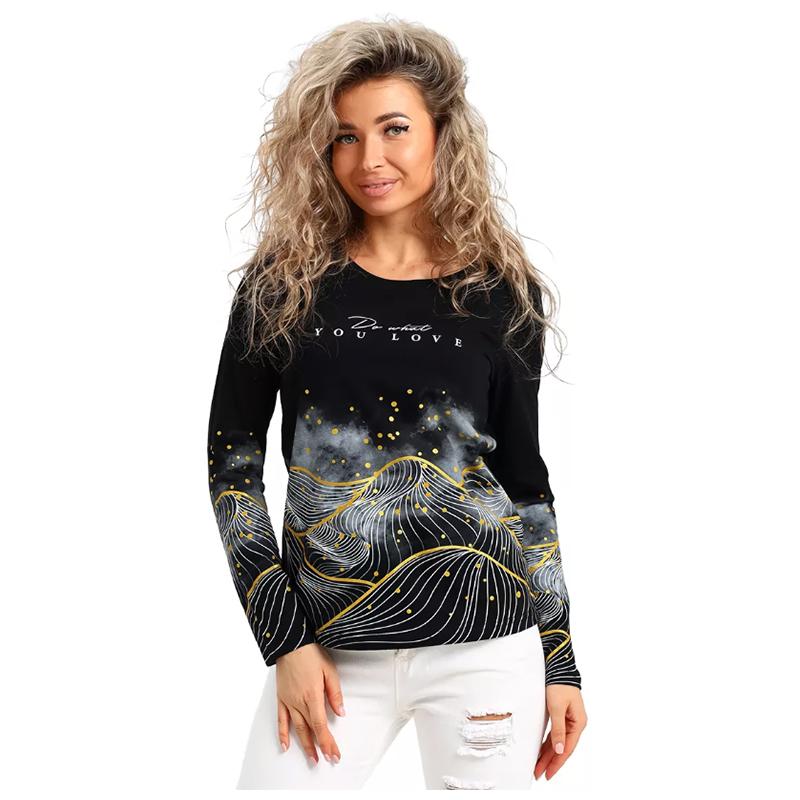 Женские осенние топы с принтом пейзажей и пейзажей — фото 4