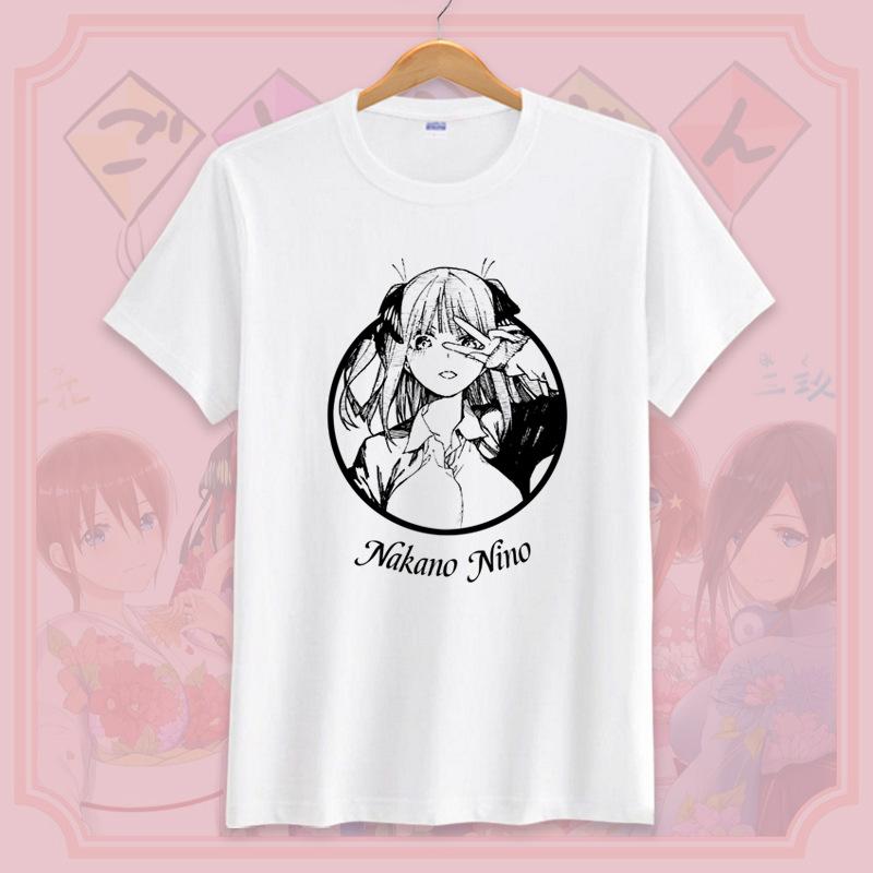 Vintage Washed The Quintessential Quintuplets Nakano Quintuplets Rom Com Anime Graphic T-shirt Men Printed Tee Summer Fashion Clothing Tops Streetwear