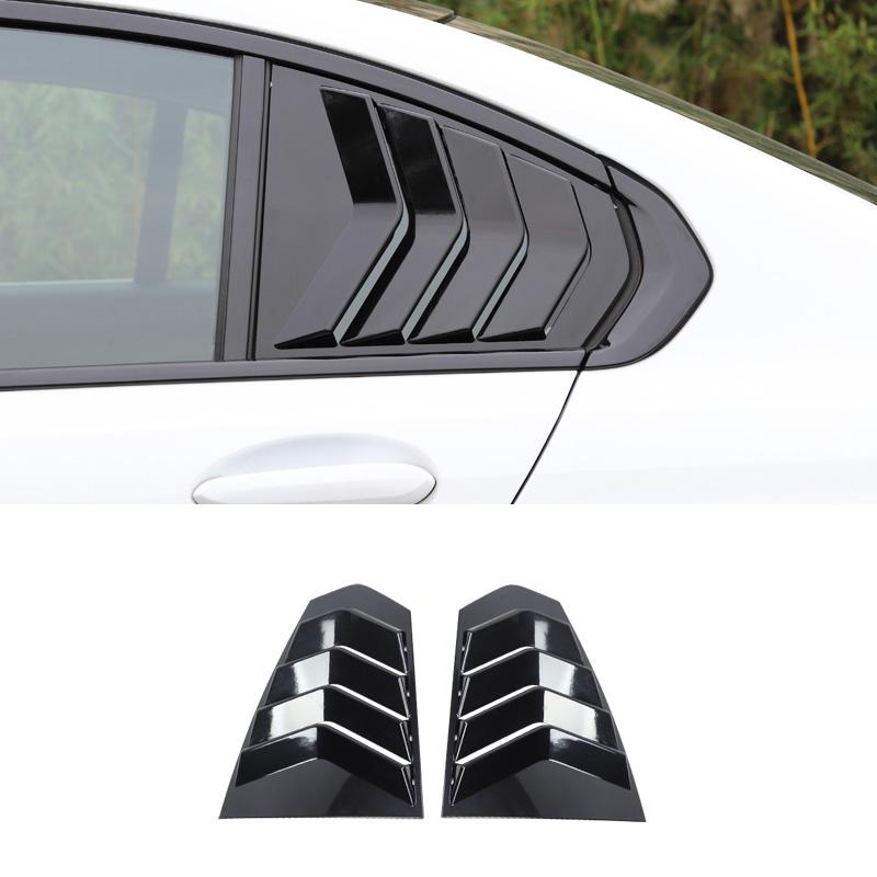 

2 шт. заднее окно автомобиля треугольные ставни украшения панели крышка наклейки отделка для BMW G20 G28 3 серии авто экстерьер чёрный