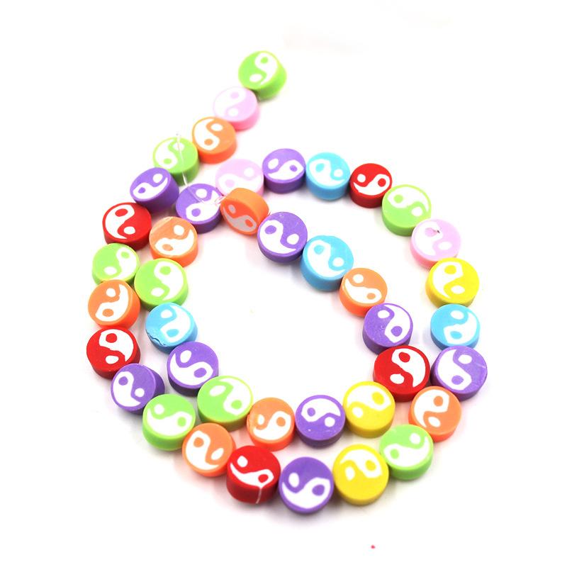 Soft Pottery Beads Beaded Handmade Materials Diy Jewelry Accessories Mobile Phone Chain Bead Separation Mixed Color Soft Pottery Loose Beads