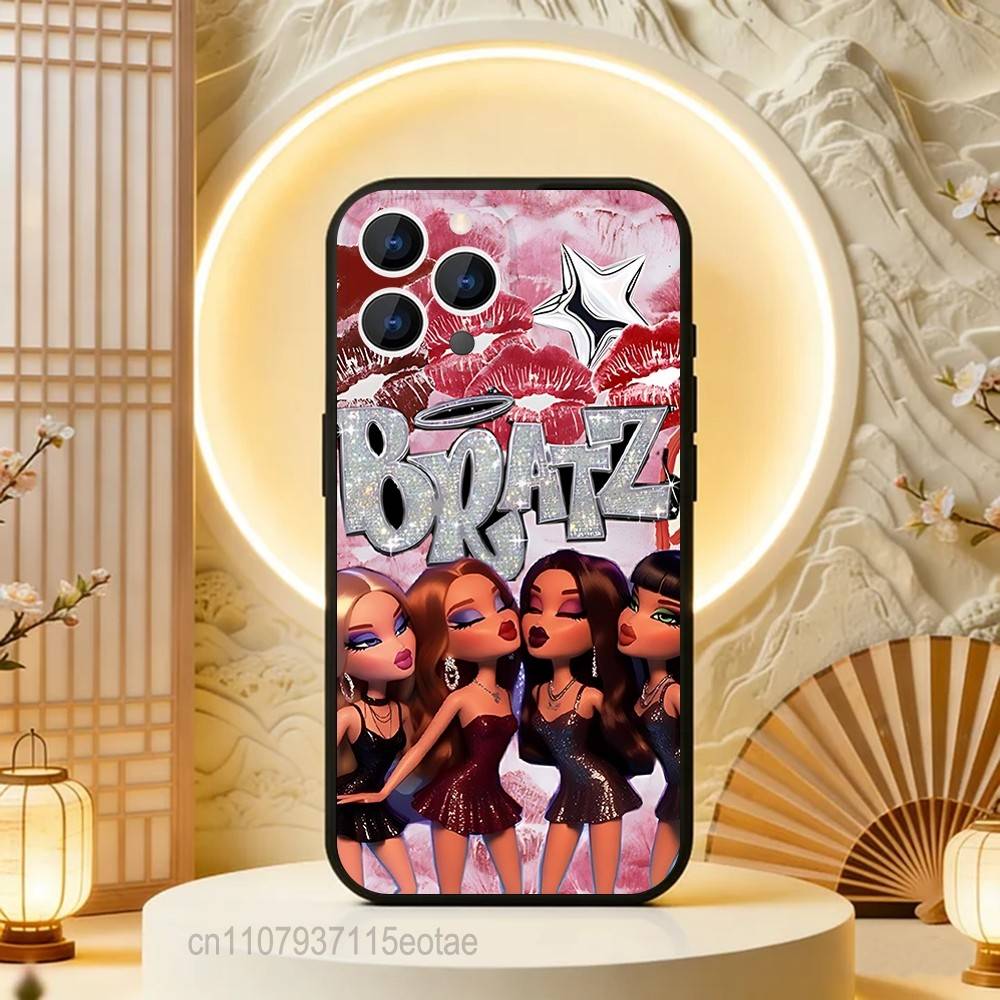 

Fashion B-Bratz DollS Black Soft Case For iPhone 17 13 14 15 11 16 12 Pro Max Pro Max Plus E Air Mini Phone Cover Shell iPhone17air
