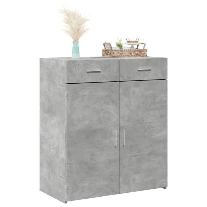 VidaXL Buffet Concrete Grey 80x42.5x93 Cm Engineered Wood, Cabinet, Sideboard, Storage Cabinet, Cupboard, 3281472