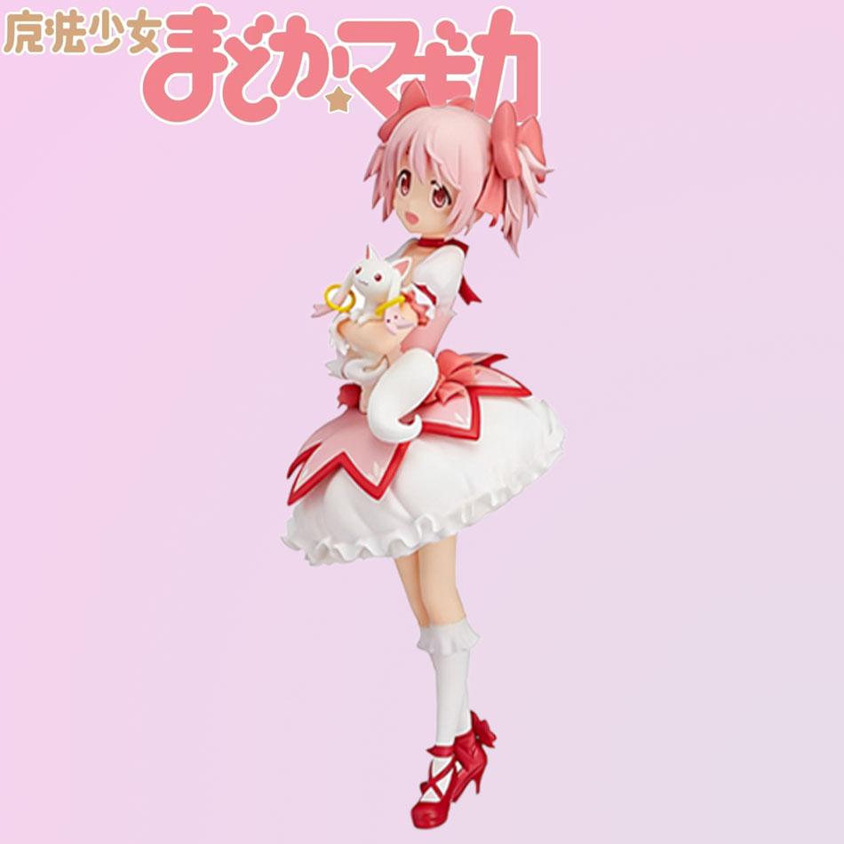 Anime Magikano 18cm Puella Magi Madoka Magica Madoka Kaname Magiczna Dziewczyna Model PVC Figurka Artikulowana Uroczy Prezent Urodzinowy