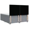 Box Spring Bed with Mattress Light Grey 200 x 200 cm Fabric