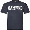 Camping Mens T Shirt 100 Cotton Black