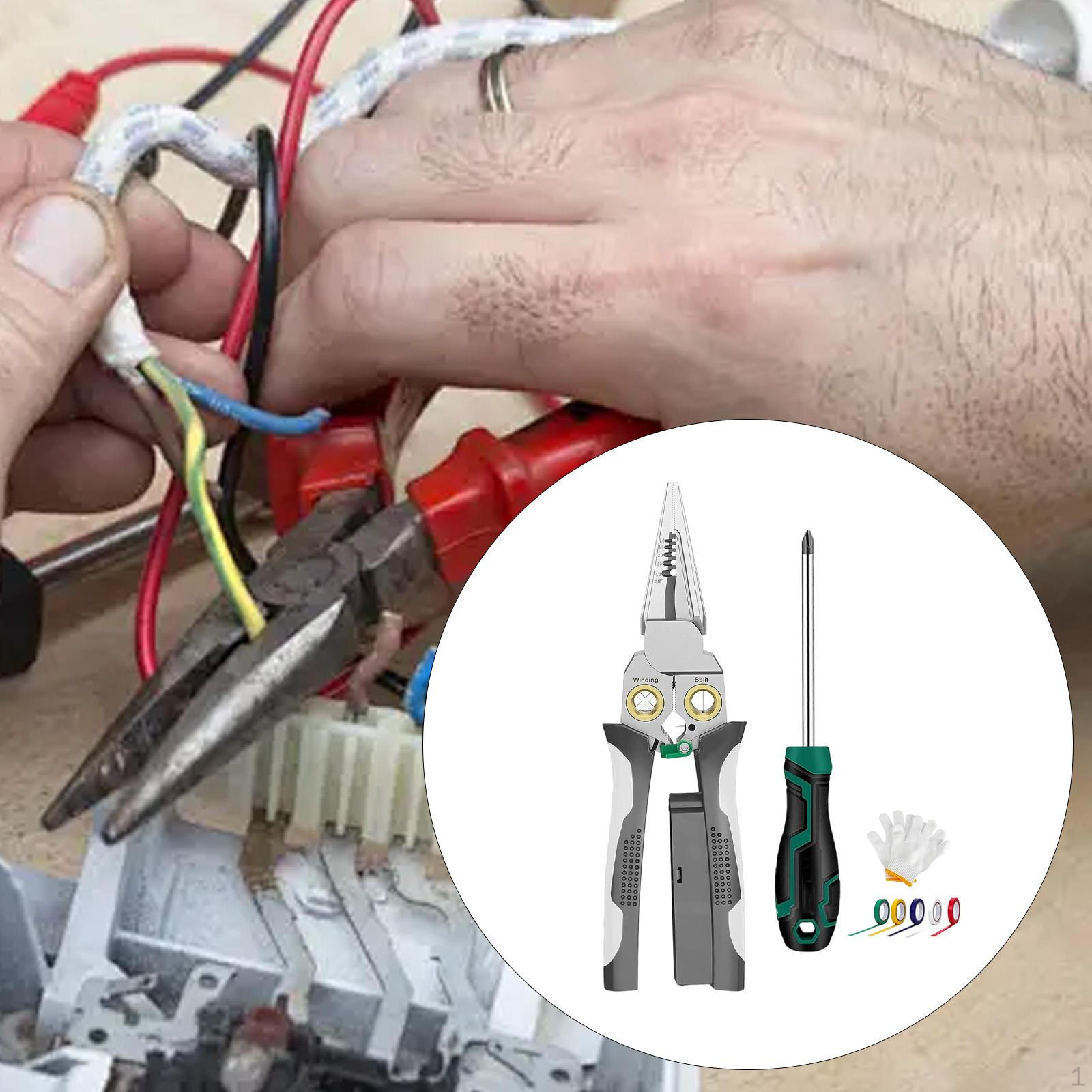 

Wire Stripper Kit Cutter Ergonomic Comfortable Grip Professional with Breakpoint Test Versatile Hand