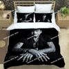 rock star Johnny Hallyday Bedding Set Duvet Cover Full Queen King Size Pillowcase Printed Bed Set Aldult Kid Bedroom Single Twin