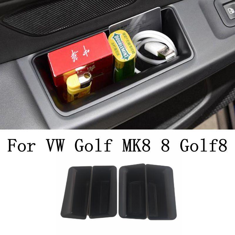 

Car Door Storage Armrest Box For Volkswagen VW Golf MK8 8 Golf8 R Gti Gte Inner Door Handle Container Holder Back 2Pcs