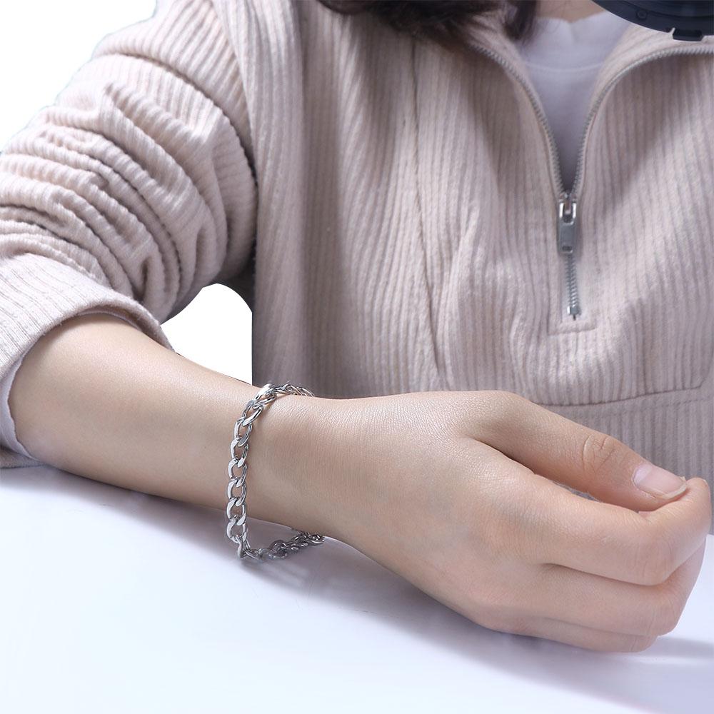 Fashion Design Personality Thick Chain Jewelry Accessories Men Bracelet Korean Hand Chain Zinc Zinc Alloy