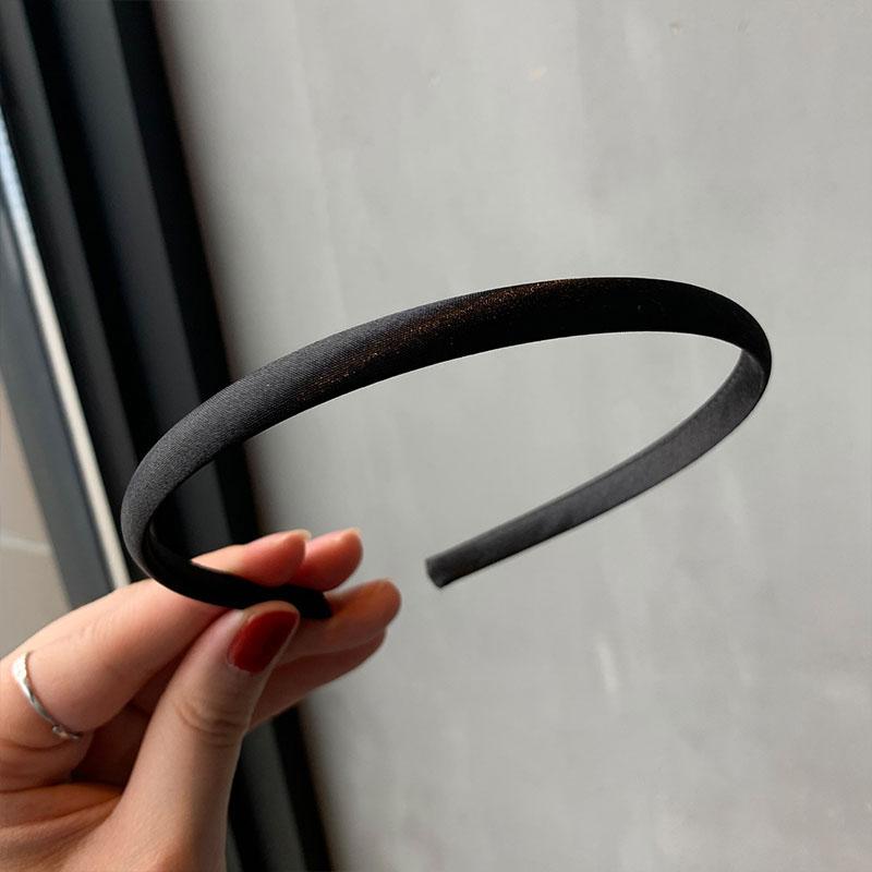 Red Blue Green Satin Headband for Women Girls Kids Hair Band Solid Color Thin Elastic Hair Hoop Accessories Headpiece