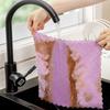 1Pcs Kitchen Supplies Cleaning Towel Super Absorbent Multifunction Wiping Rag  Cloth Polyester/Nylon Anti-grease kitchen