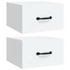 VidaXL Tables de chevet murales 2 pcs Blanc 35x35x20 cm 812853