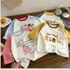 Children's Long-sleeved Single-piece Female Treasure Class A Pure Cotton Clothes Cartoon Trendy Children