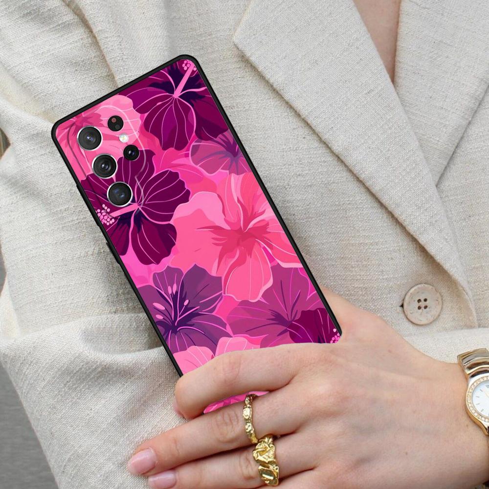 Tropical Flower Cell Phone Case for Samsung Galaxy S26 Ultra S25 S24 S23 S22 S21 S20 Note10 Cover