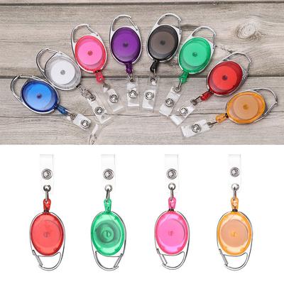 Fashion Office Supplies Clip ID Name Card Anti-Lost Clip Lanyards Key Ring Retractable Badge Holder
