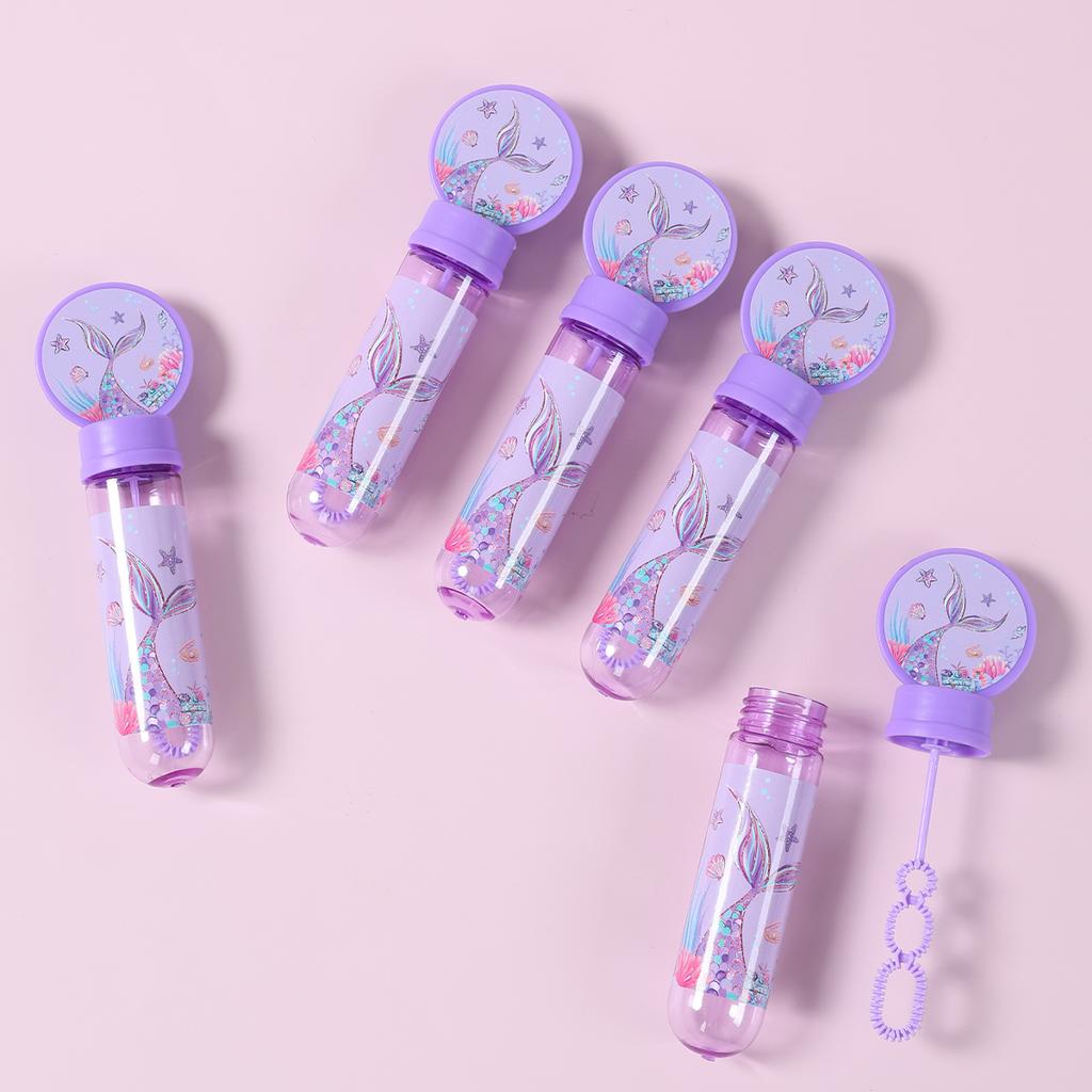 10pcs Mermaid Bubble Tube Soap Bottle Little Mermaid Birthday Party Decor Wedding Guests Gifts Baby Shower Kids Favors Toys