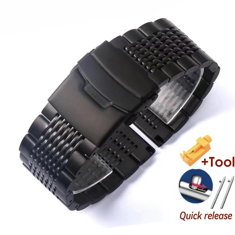 18 20 22 24mm Stainless Steel Watch Band For Samsung Galaxy Watch 7 6 5 40mm 44MM Straps For Huawei Gt5 Pro 42 46mm GT3 Bracelet