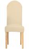 Cover Chair Rounded Backrest Cream Velvet