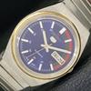 USED VINTAGE SEIKO 5 AUTOMATIC 6319A JAPAN MENS BLUE COLOR DIAL WATCH A433933-2 R119-a433933