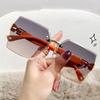 Women Sunglasses Fashion Rimless Beach Gradient Sunglass Original Lady Retro Uv400 Eyeglasses