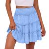 Women's Floral Print High Waist Ruffle Hem Skirt with Built-in Shorts, Casual Summer Outfit