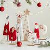 Wool Felt Nordic Ornaments Wood Christmas Tree Elk Old Man Snowman Sheep Felt Ornaments Xmas Decorations For Home Doll Decor