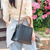 New Arrivals Open Run Women Classic Cowhide Stitch Square Handle Tote Bag Cross 