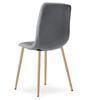 Libra Chair - Dark Gray Fabric / Wood Color Legs X 2