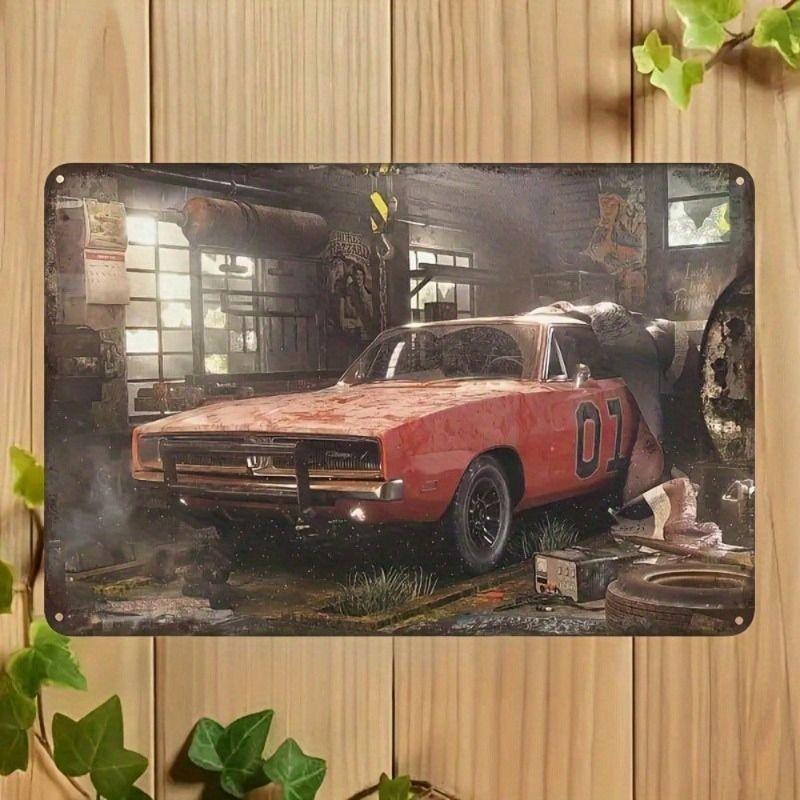 Metal Poster Wall Art Vintage Retro Garage Decor for Home Bar