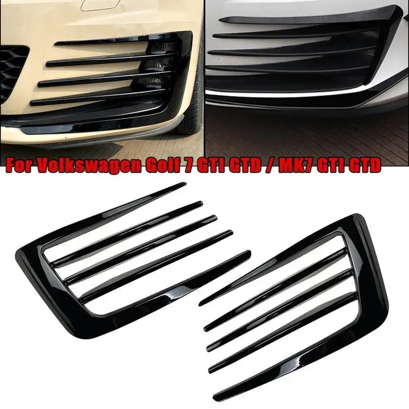 Car Front Bumper Wind Knife Fog Frame Lamp Trim Blade Strip Light Eyebrow Cover For VW Volkswagen Golf 7 MK7 GTI GTD 2012-2017