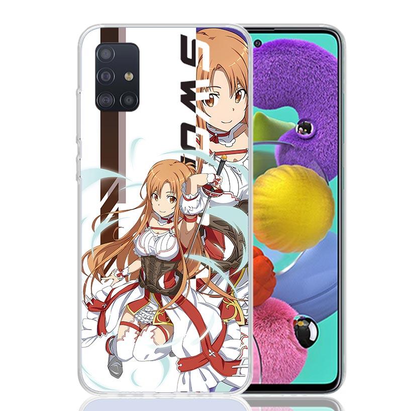 Anime Sword Art Online SAO Phone Case for Samsung Galaxy A52 A51 A50S A12 A22 A32 A72 A10S A30S A31 A71 Note 20 Ultra 10 Plus S1