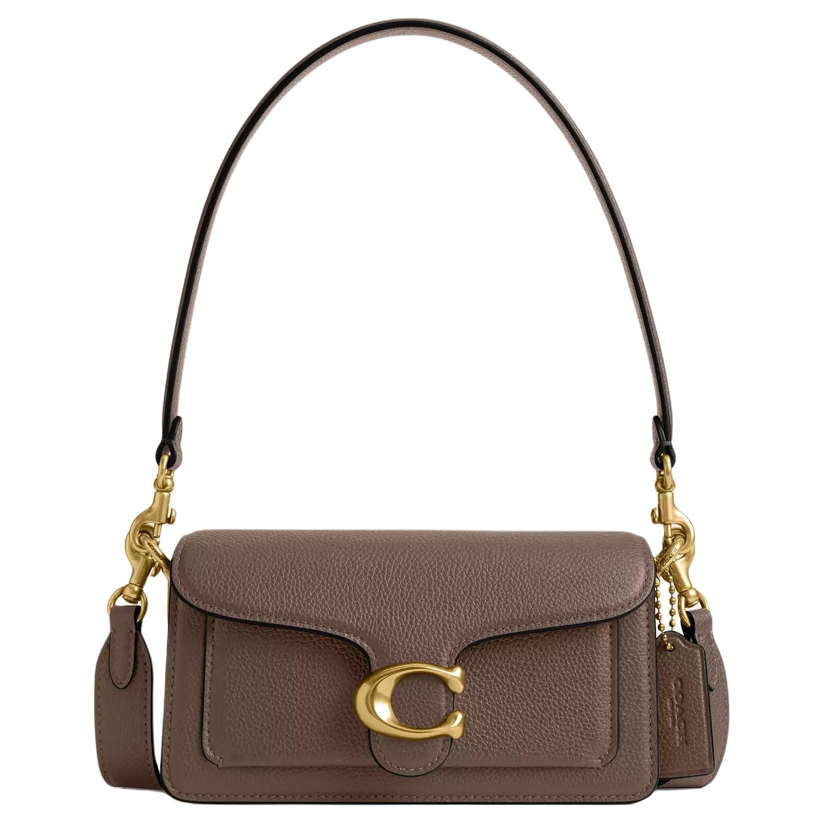 

Coach Tabby 20 Brand Logo Detachable Handle Polished Pebble Leather Handheld Crossbody Shoulder Bag Small Dark Gemstone Women handbags CY201-B4CBD Basic Set (Bag+Dust Bag)