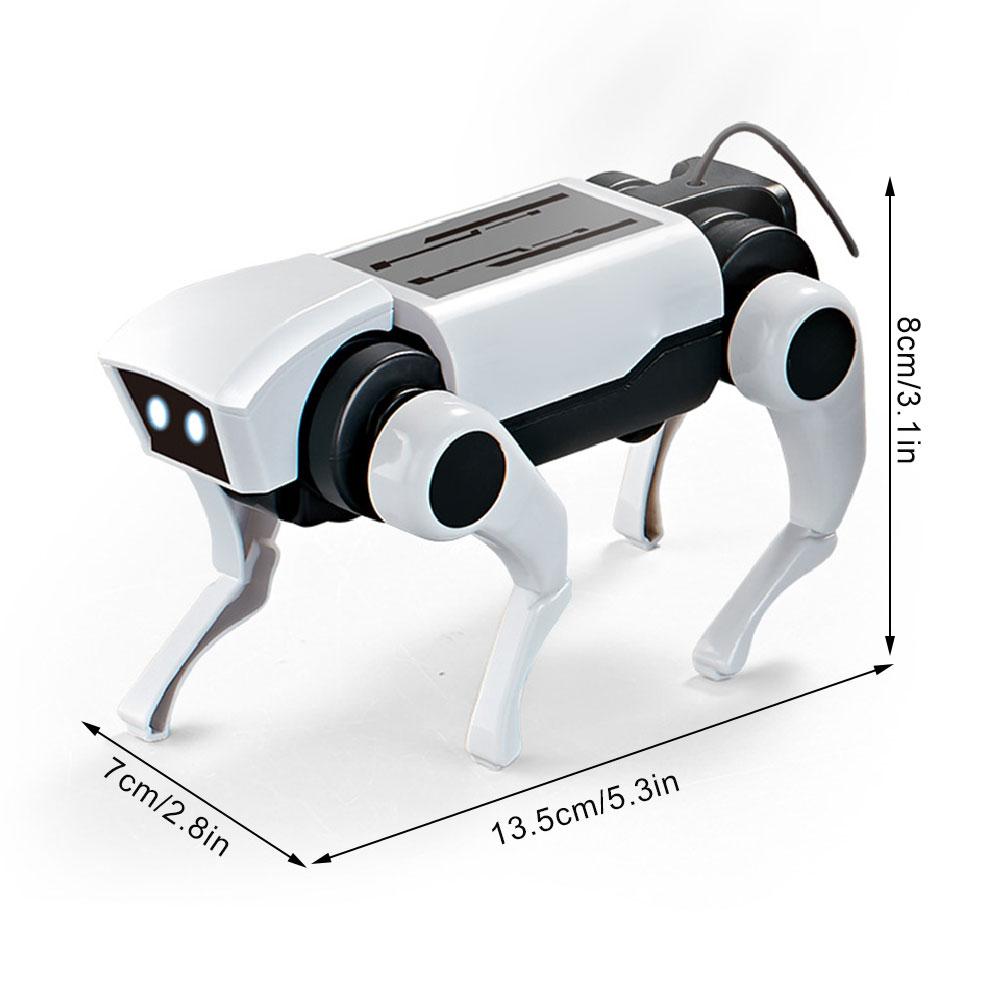 Rc Robot Children's Remote Control Mechanical Dog Toy Science Teaching Diy Assembling Model Electric Set Toys Solar Robot Dog