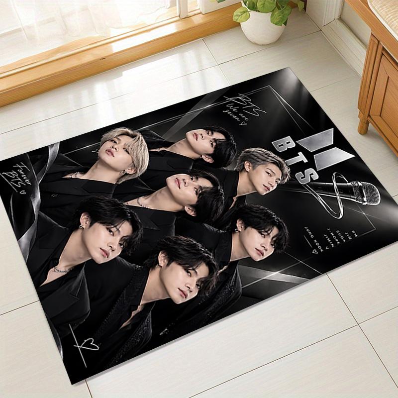 Bts Forever Bulletproof Carpet For Playroom Bedroom Living Room Sofa Home Decor Kids Game Area Rug Nonslip Floor Mat