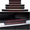 5PCS Car Door Sill Protector for 2024 2025 Dodge Hornet, Carbon Fiber Textured Leather Door Sill Guard Decoration Stickers Waterproof Door Threshold