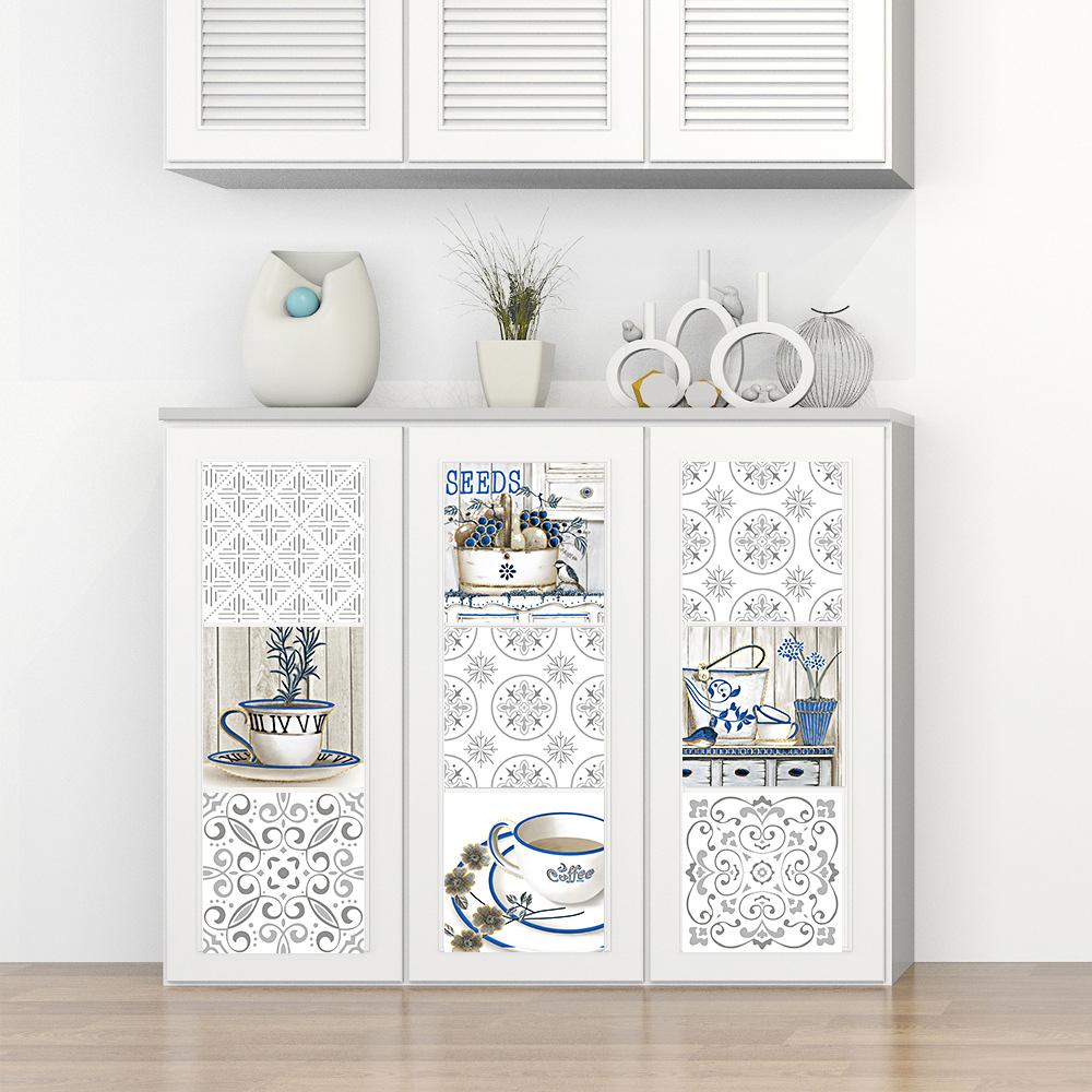 10 stk Kaffekoppfliser Veggklistremerke Kjøkken Backsplash Garderobe Baderom Home Decor Peel &; Stick Matte Overflate Art Wall Decals