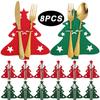 8/1Pcs Christmas Cutlery Holder Knife Fork Covers Snowflake Xmas Tree Pocket Cutlery Bag New Year Party Dinner Table Decorations