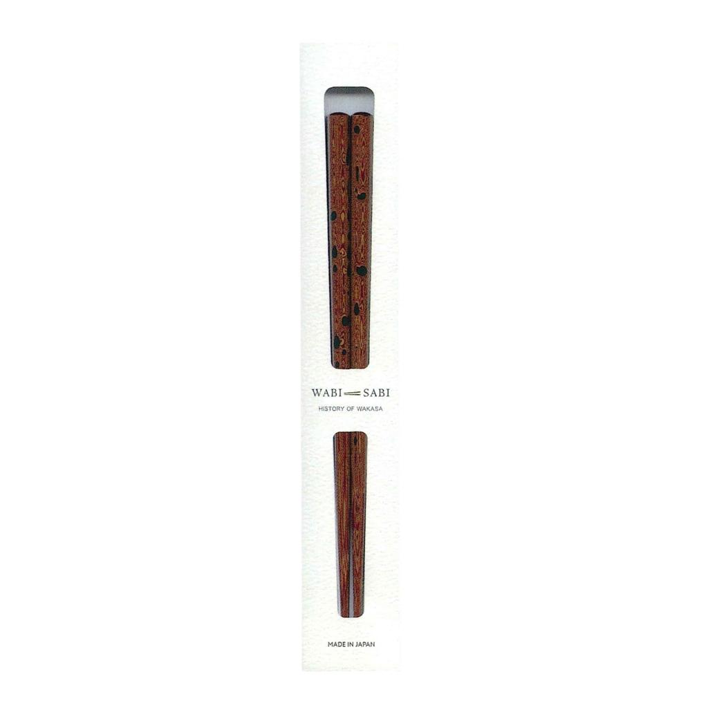 Tanaka Hashiten Octagonal 21cm Wabi-Sabi Gold-Plated Chopsticks, No. 605074, Brown,