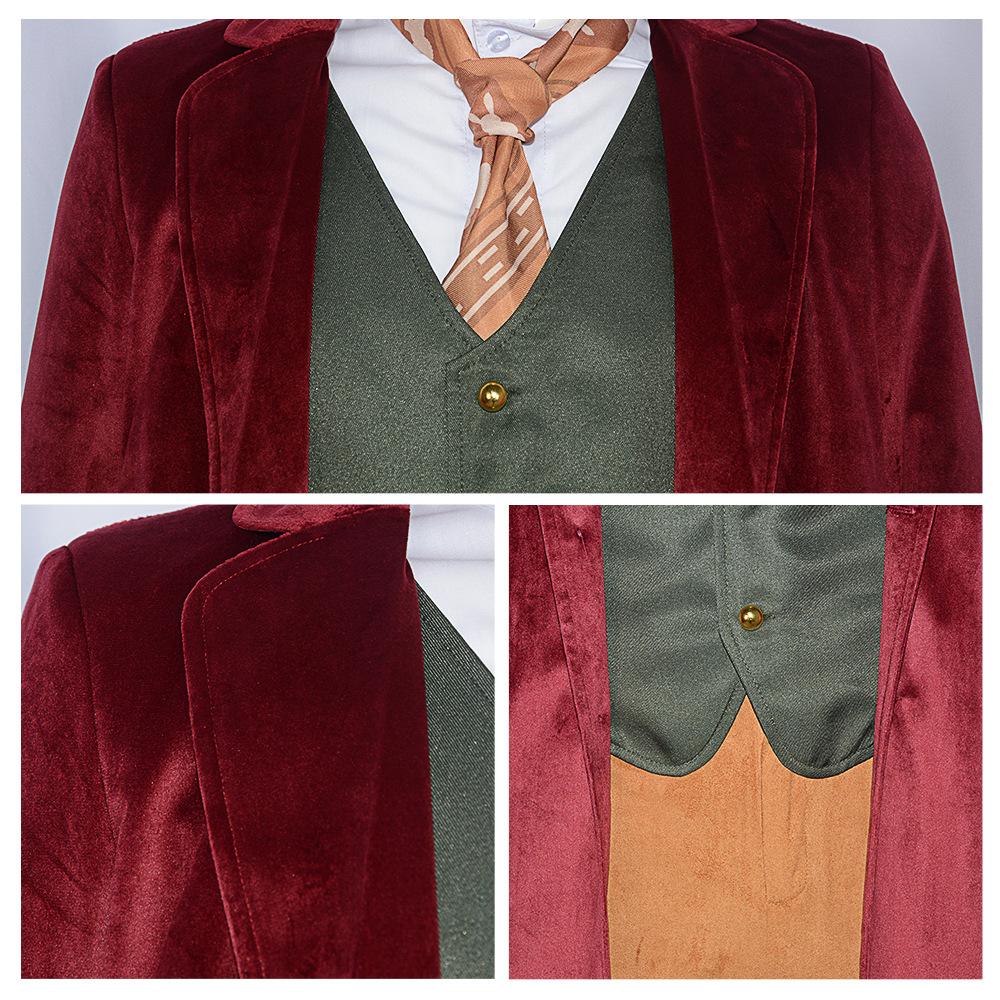 Le Hobbit Bilbo Sacquet Costume Cosplay Halloween Tenue de Jeu de Rôle Cape Style Médiéval et Accessoires
