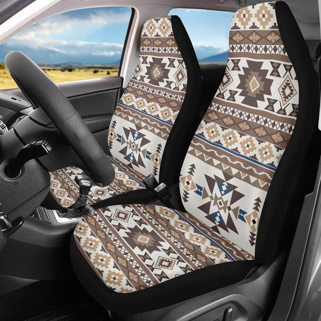 Bulopur Halloween Spider Web Print Front Seat Cover Sets 2 Pack, Car Universal Accessories Interior Decor for Men, Auto Front Seat Covers